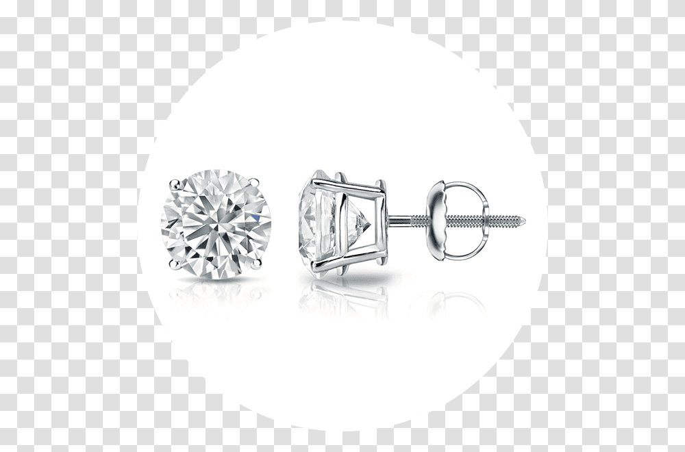 Diamond Sparkle 4 Prong Diamond Stud Earrings, Accessories, Accessory, Jewelry, Gemstone Transparent Png