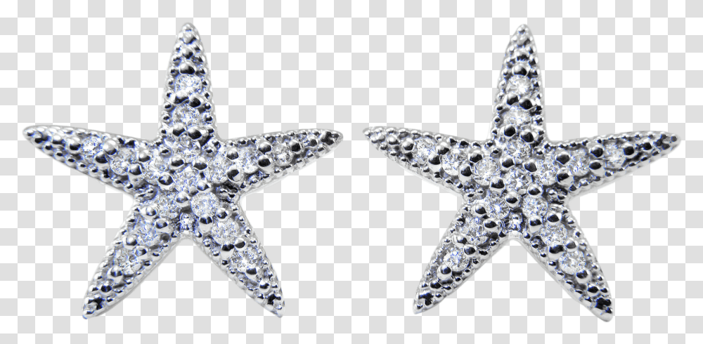 Diamond Starfish Earrings Earrings, Accessories, Accessory, Cross Transparent Png