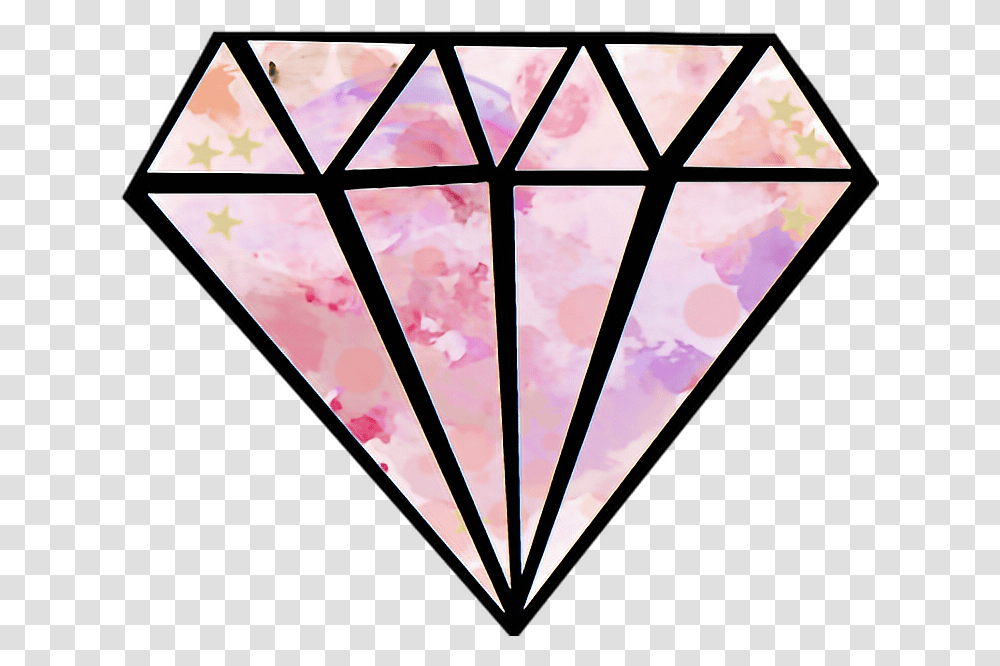 Diamond Tumblr Flower Cool Diamond Sticker, Triangle, Rug, Kite, Toy Transparent Png