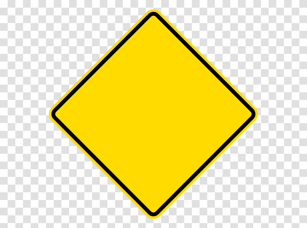 Diamond Warning Sign, Road Sign, Stopsign Transparent Png
