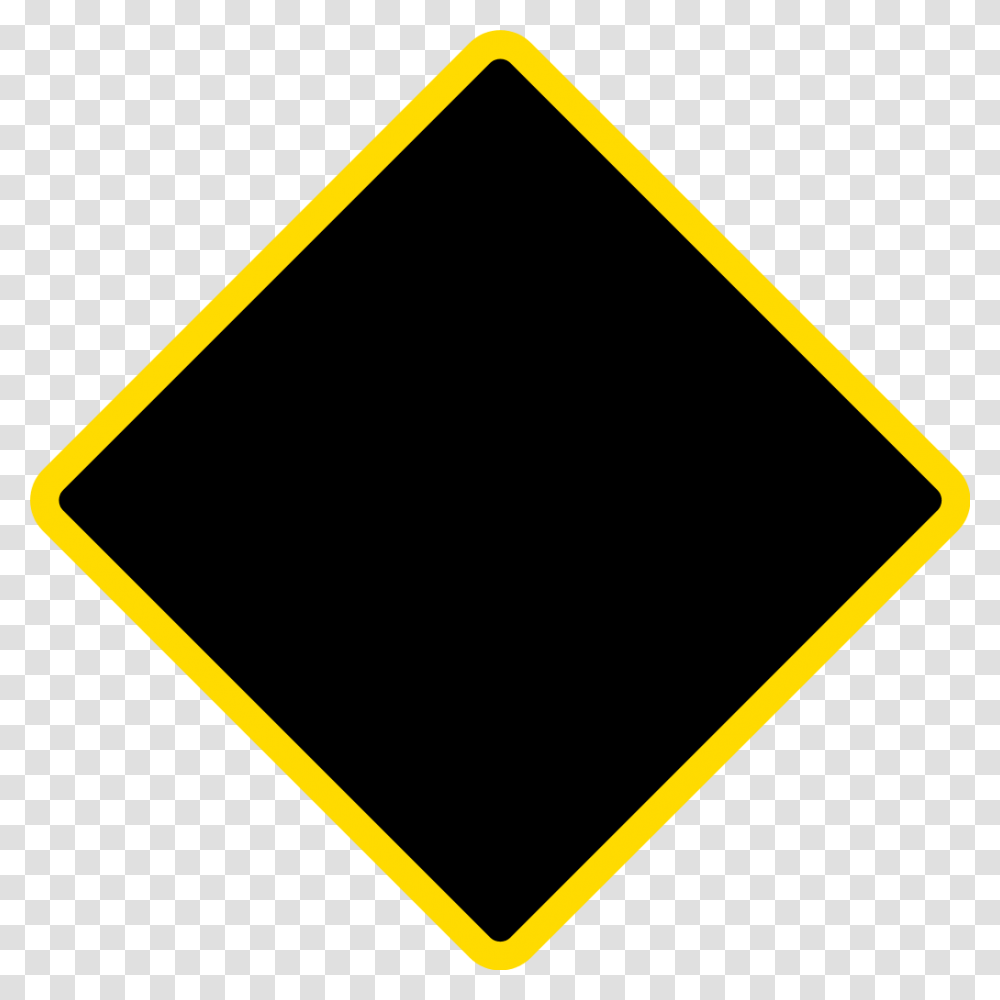 Diamond Warning Sign, Road Sign Transparent Png