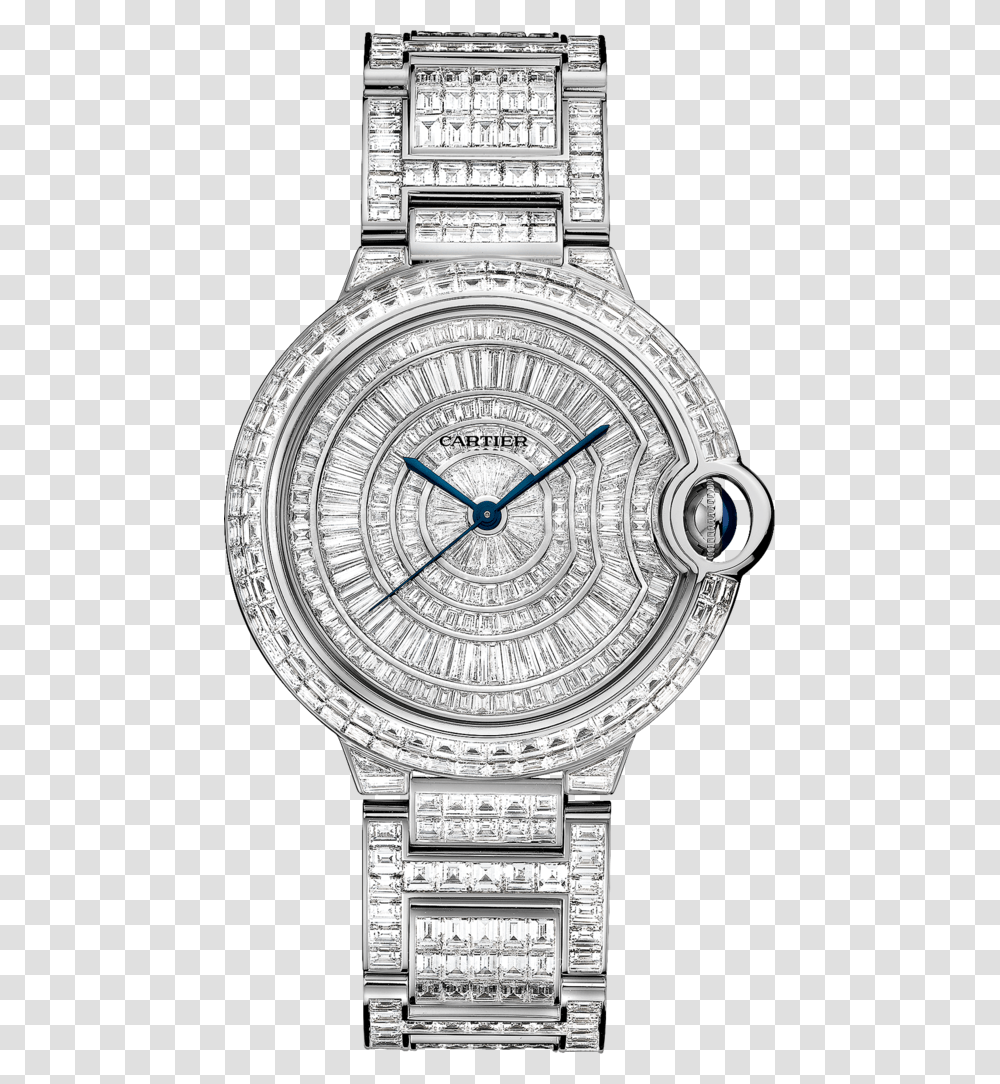 Diamond Watch Cartier Ballon Diamond Watch, Wristwatch, Clock Tower, Architecture, Building Transparent Png