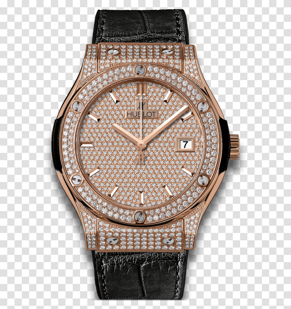 Diamond Watch Hublot Watch Full Diamond, Wristwatch, Clock Tower, Architecture, Building Transparent Png