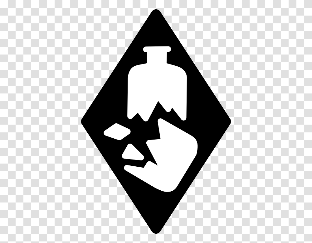 Diamond With Broken Bottle, Recycling Symbol, Batman Logo Transparent Png