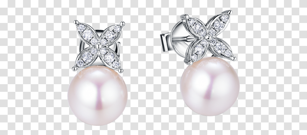 Diamonds And Pearls 18k White Gold Diamond Akoya Pearl Earrings, Jewelry, Accessories, Accessory, Gemstone Transparent Png
