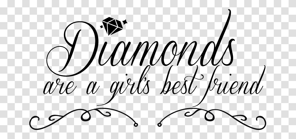 Diamonds Are A Girl's Best Friend, Label, Handwriting, Calligraphy Transparent Png