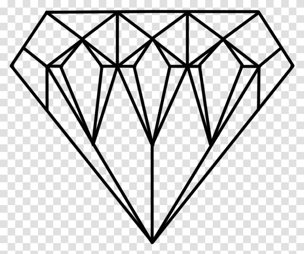 Diamonds Clipart Jewel Diamond Black And White, Nature, Outdoors, Triangle, Plant Transparent Png