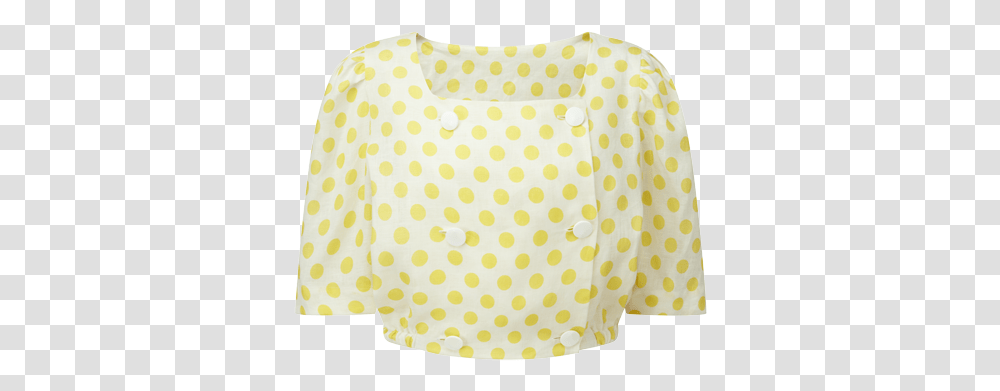 Diana Yellow Polka Dot Linen Top Long Sleeve, Texture, Rug, Bib Transparent Png