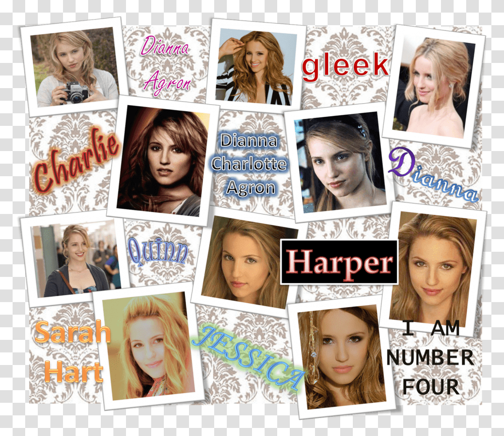 Dianna Agron I Am Number, Person, Human, Collage, Poster Transparent Png