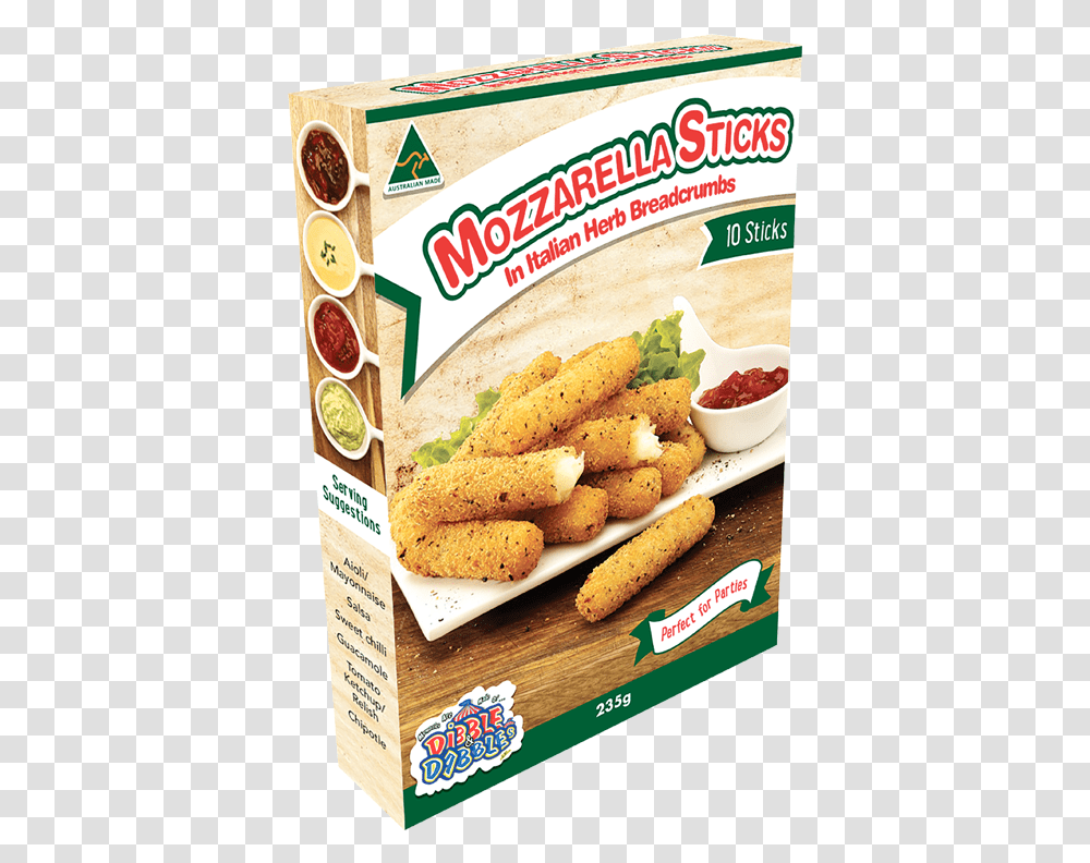 Dibble Dabbles Mozzarella Sticks, Food, Fried Chicken, Snack, Nuggets Transparent Png