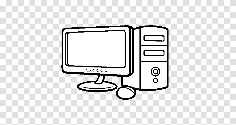 Dibujo De Computadora Para Colorear, Pc, Computer, Electronics, Desktop Transparent Png