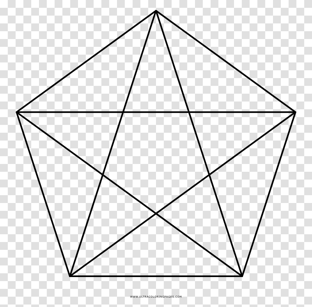 Dibujo De Pentagrama Para Colorear Quadrilateral With Five Vertices, Gray, World Of Warcraft Transparent Png