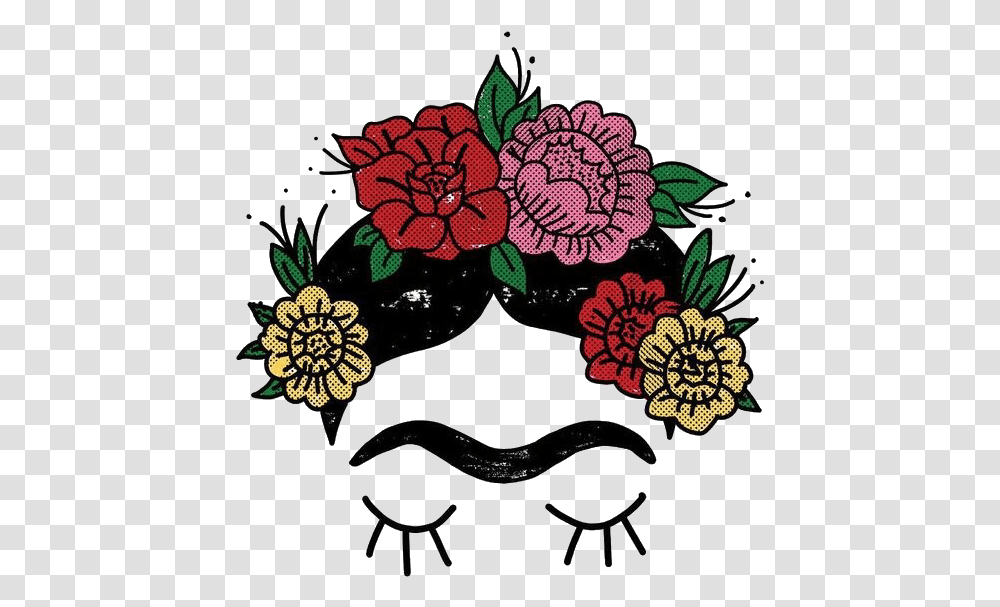 Dibujo Frida Kahlo Calavera, Floral Design, Pattern Transparent Png