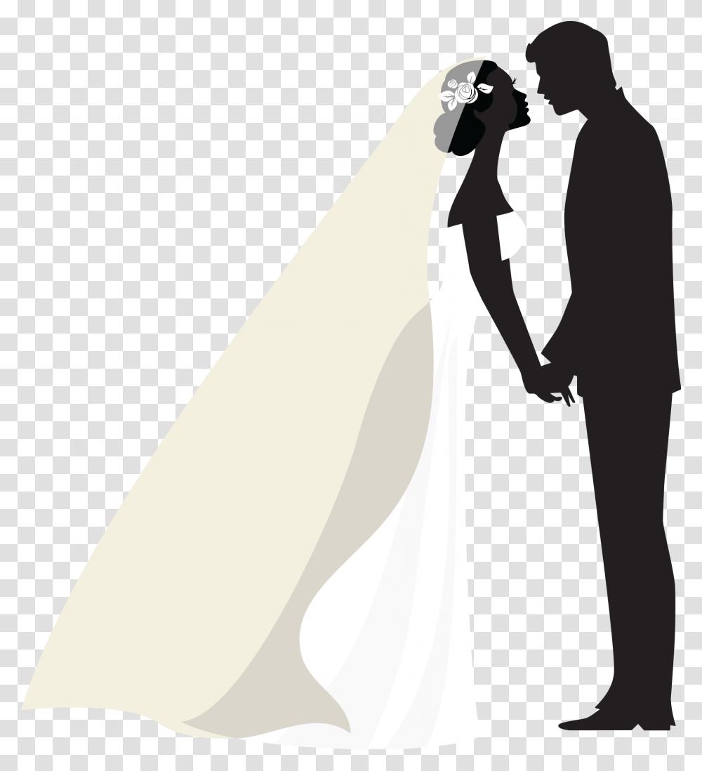 Dibujo Novios De Boda, Person, Silhouette Transparent Png