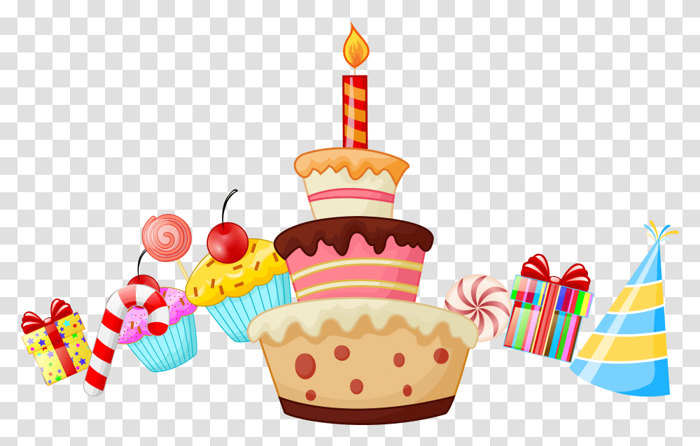 Dibujos Animados Para El Pastel De Cake Birthday Vector, Dessert, Food, Cupcake, Cream Transparent Png