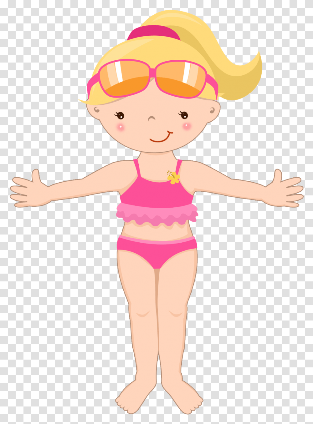 Dibujos Digi Stamps Girl Summer Beach Party Girl In Swimsuit Clipart, Female, Person, Kid Transparent Png