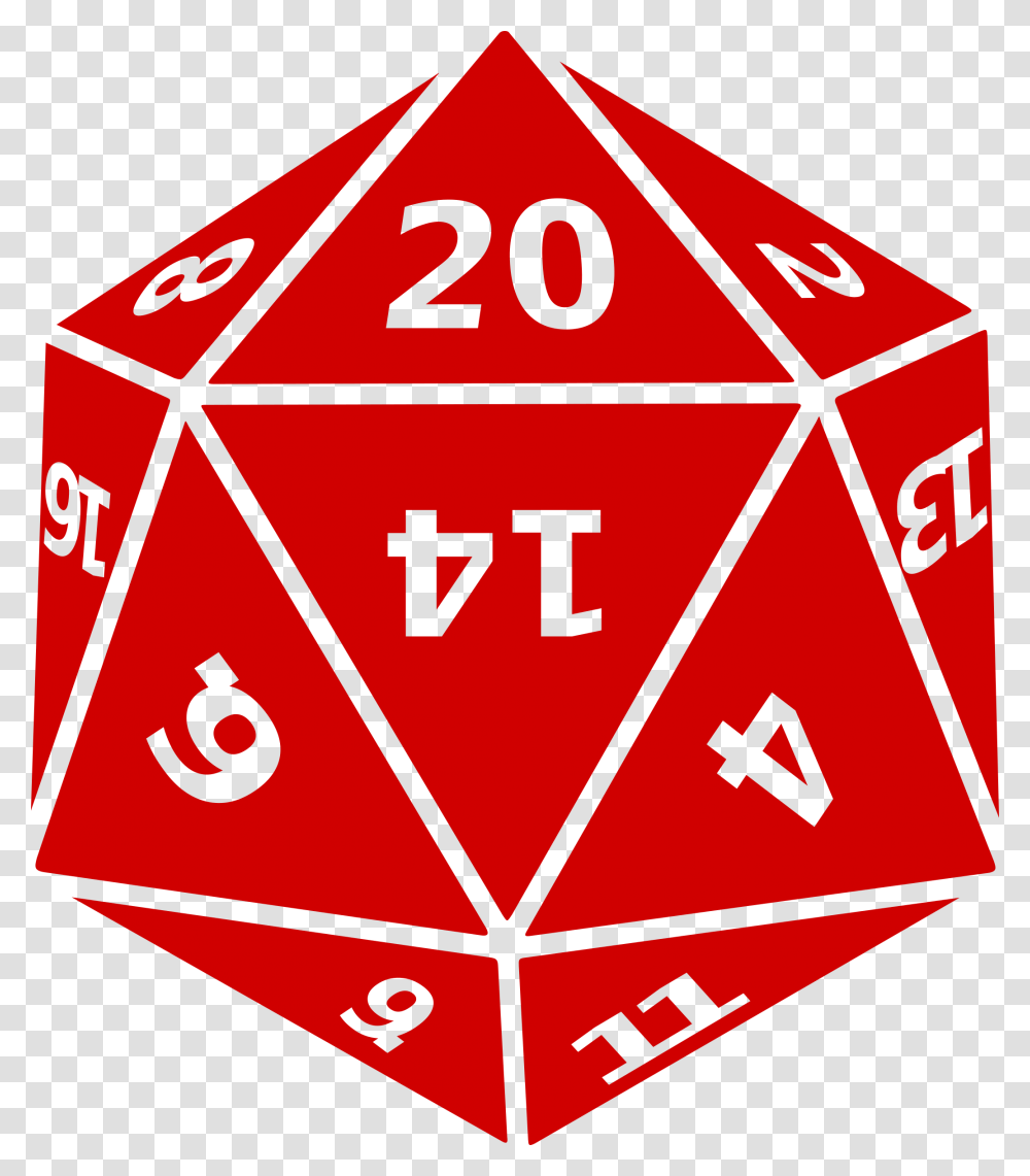Dice 20 Sided Die, Game, Triangle, Road Sign Transparent Png