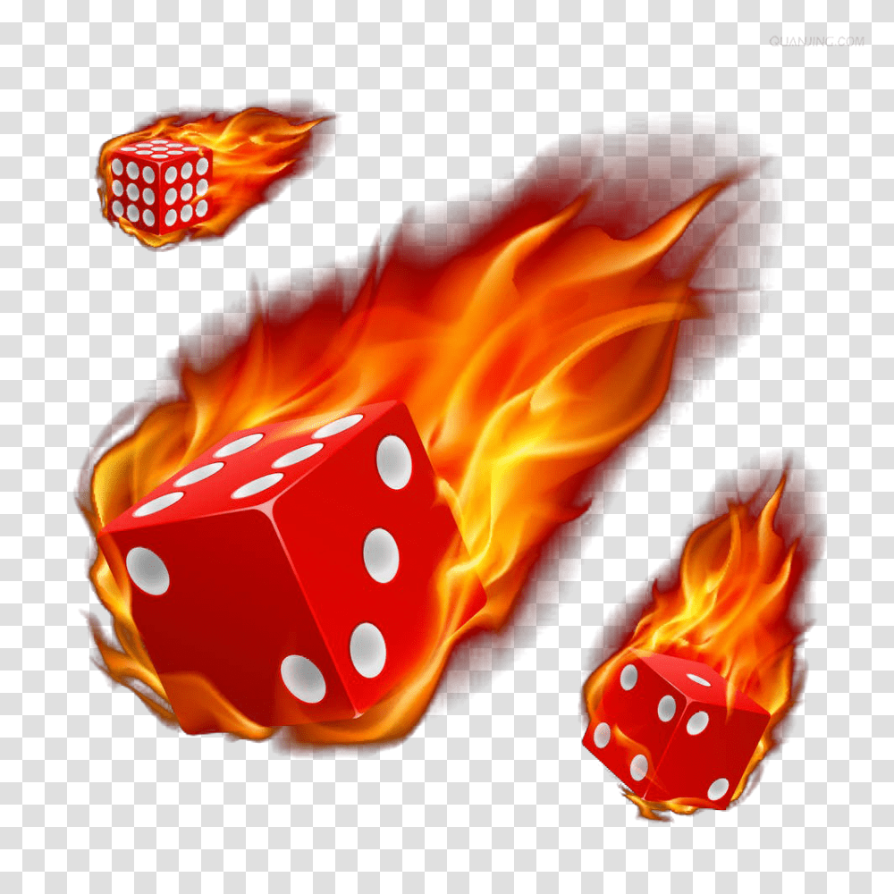 Dice, Bonfire, Flame, Game Transparent Png