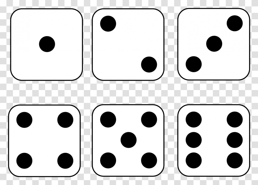 Dice Number Clipart Picture Black And White Download Free Printable Dice Template With Dots, Game, Face, Domino Transparent Png