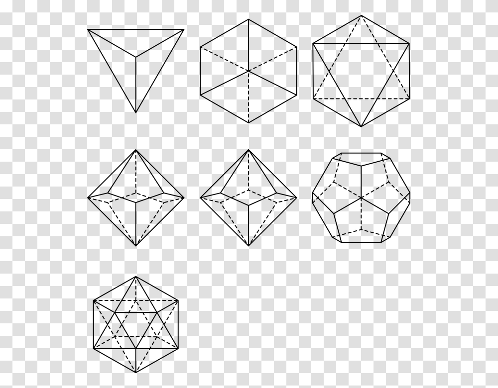 Dice Platonic Solids Polyhedral D4 D6 D12 D10 Polyhedral Dice Vector, Gray, World Of Warcraft Transparent Png