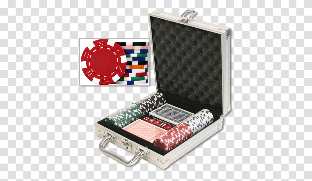 Dice Poker Chip Set With 100 Chips Poker Set Wood, Game, Bag, Briefcase, Gambling Transparent Png