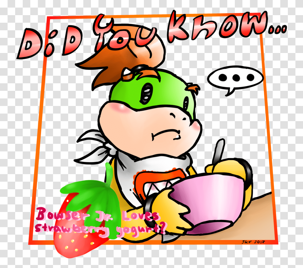 Did You Know By Screekeedee Cute Bowser Jr Fanart, Elf, Poster, Advertisement, Super Mario Transparent Png