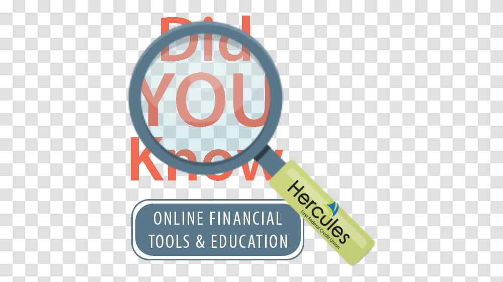 Did You Know Magnifying Glass With Credit Union Logo Circle Transparent Png