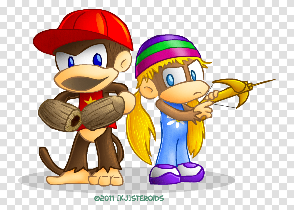 Diddy And Tiny Kong, Toy, Outdoors, Plant, Grain Transparent Png