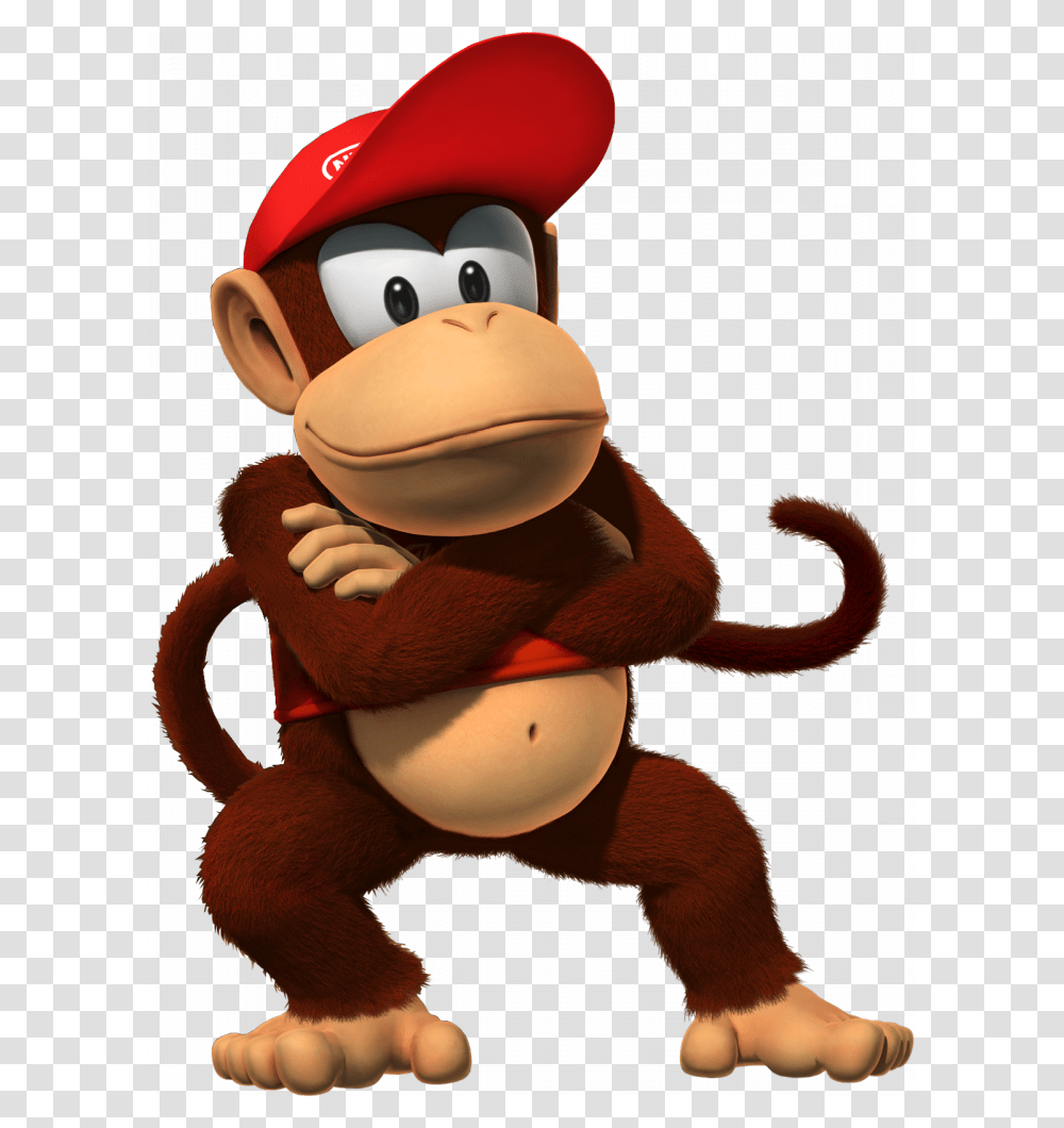 Diddy Kong, Toy, Plush, Animal, Mammal Transparent Png