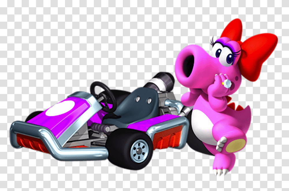 Diddy Kong Y Birdo En Un Dlc De Mario Kart Random, Vehicle, Transportation, Toy, Lawn Mower Transparent Png