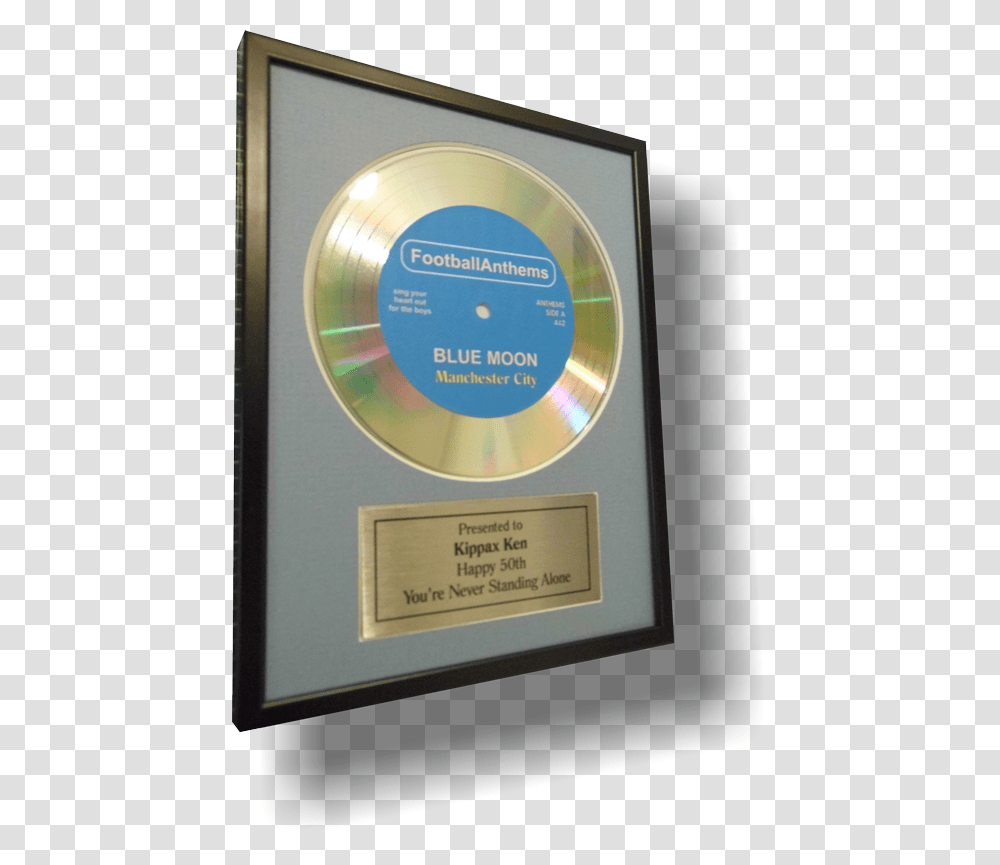 Didi Disc Presentation Silver Disc Black Frame Commemorative Plaque, Disk, Dvd Transparent Png