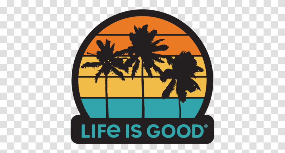 Die Cut Decal Palm Trees By Life Is Good Life Is Good Cambridge Planner, Poster, Plant, Symbol, Logo Transparent Png