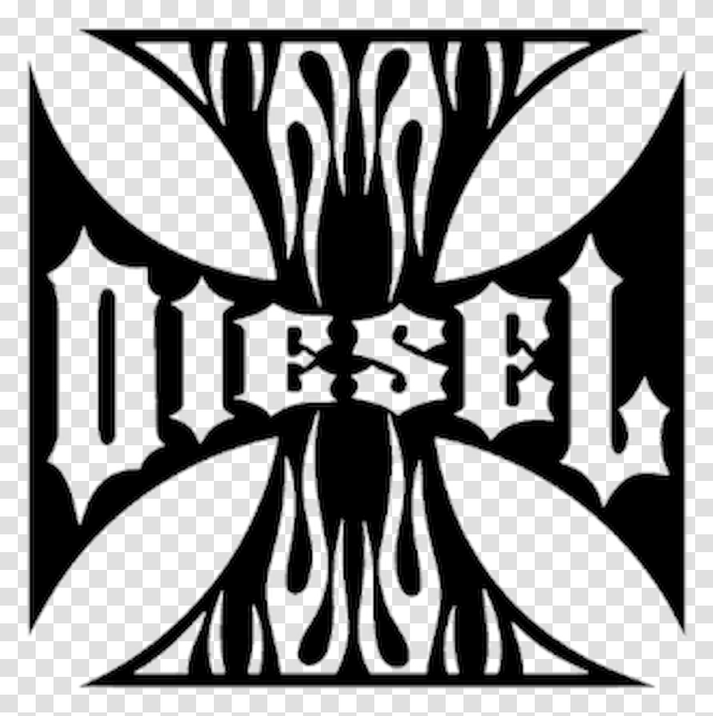 Diesel Flames Maltese Cross Decal High Glossy Premium Emblem, Architecture, Building Transparent Png
