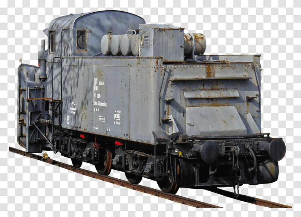 Diesel Locomotive Snow Plough Nostalgic Museum Diesel Train, Vehicle, Transportation, Wheel, Machine Transparent Png