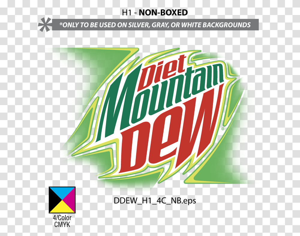 Diet Mountain Dew Vector Diet Mtn Dew Logo, Word, Poster, Advertisement Transparent Png