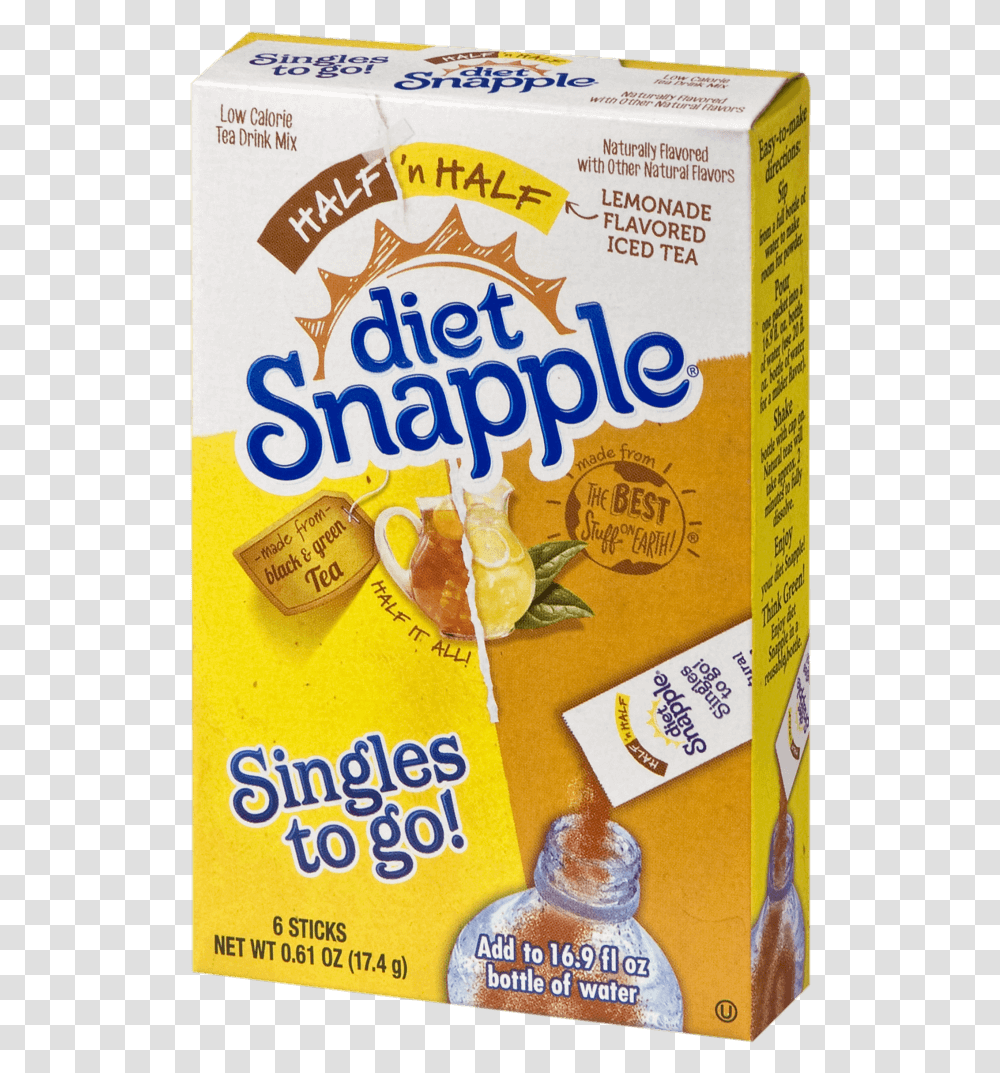 Diet Snapple Half Lemonade Half Iced Tea Singles To Convenience Food, Sweets, Confectionery, Candy Transparent Png