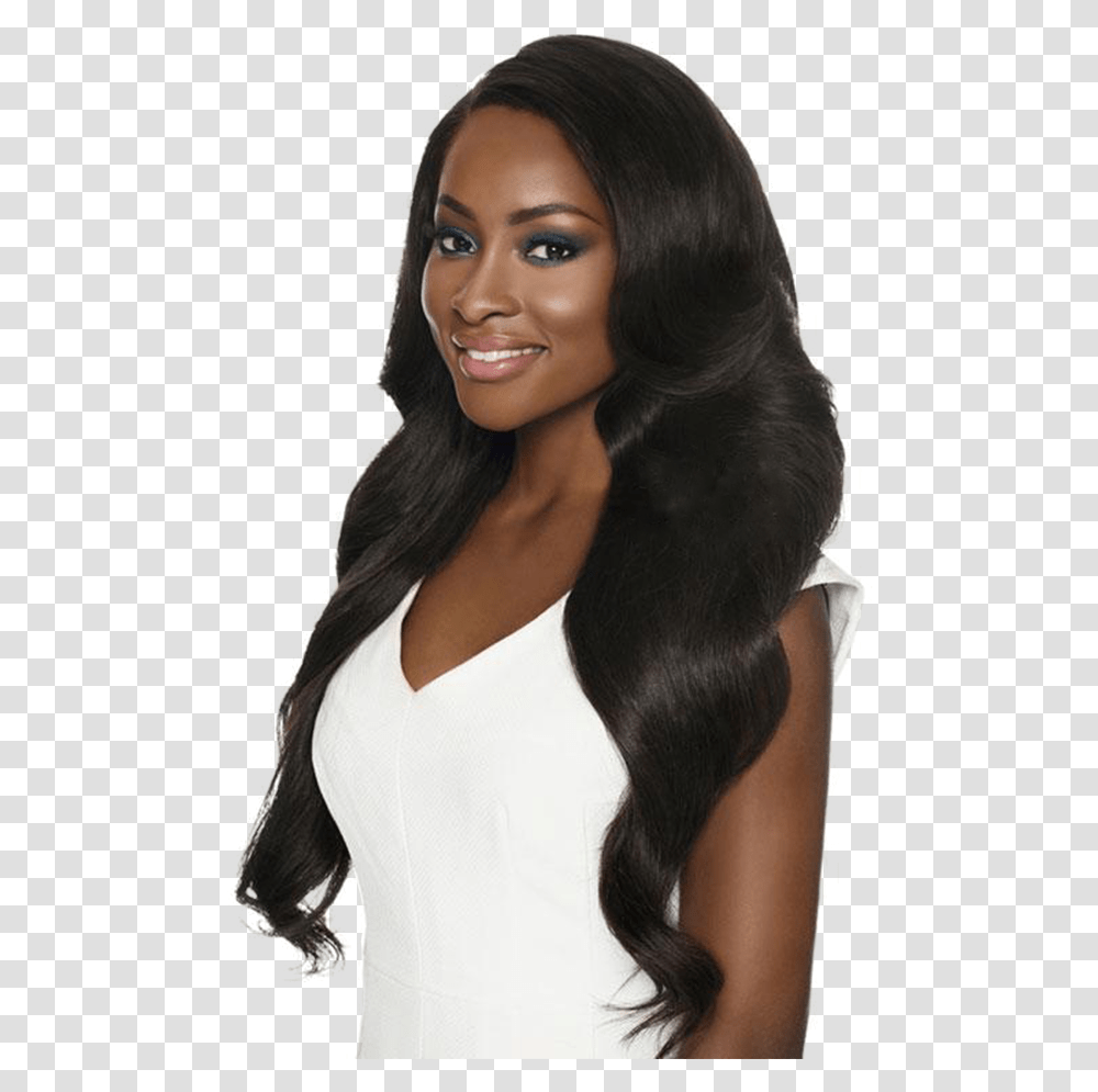 Difference Between Deep Wave Body Loose Wave Hair, Face, Person, Black Hair, Female Transparent Png