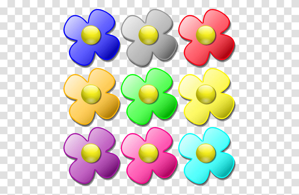 Different Color Flower Clipart, Pattern, Nuclear, Sphere Transparent Png