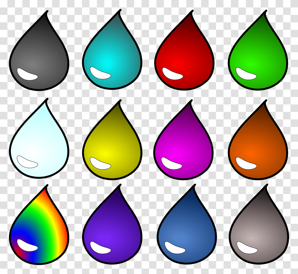 Different Color Water Drops Clipart Download Different Colored Water Droplets, Lighting, Triangle, Home Decor, Tree Transparent Png