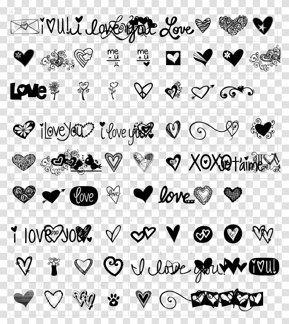 Different Heart Fonts, Number, Chess Transparent Png