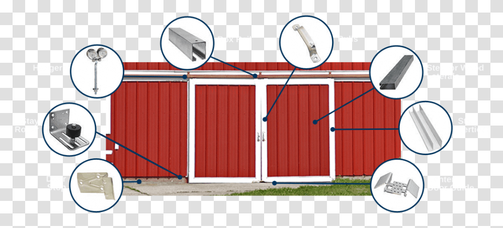 Different Track And Hanger Products Exterior Sliding Barn Door Hardware, Gate, Garage Transparent Png