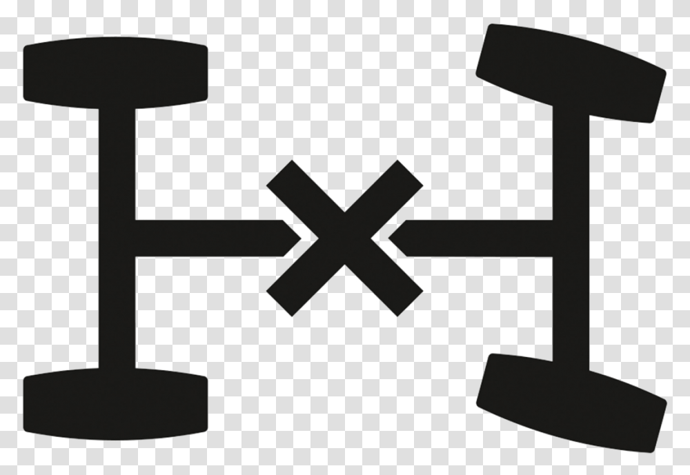 Differential Lock Icon Symbol, Cross, Tool, Stencil Transparent Png