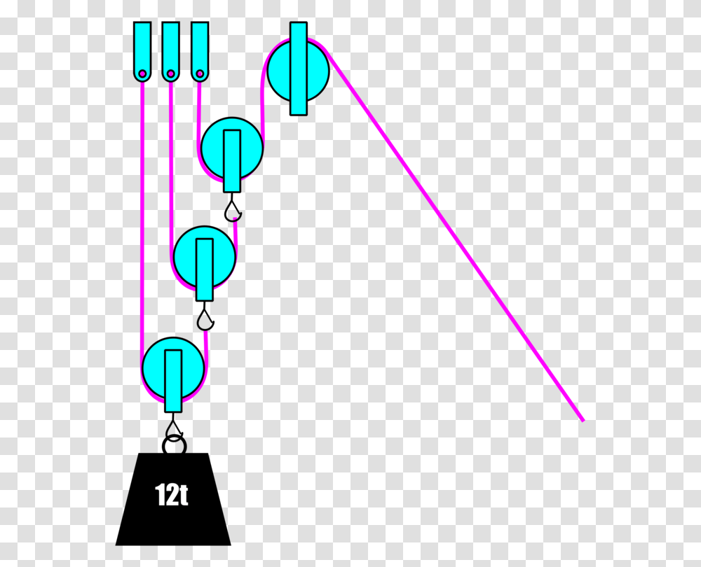 Differential Pulley Block And Tackle Simple Machine Rope Free, Light, Plot, Diagram, Laser Transparent Png