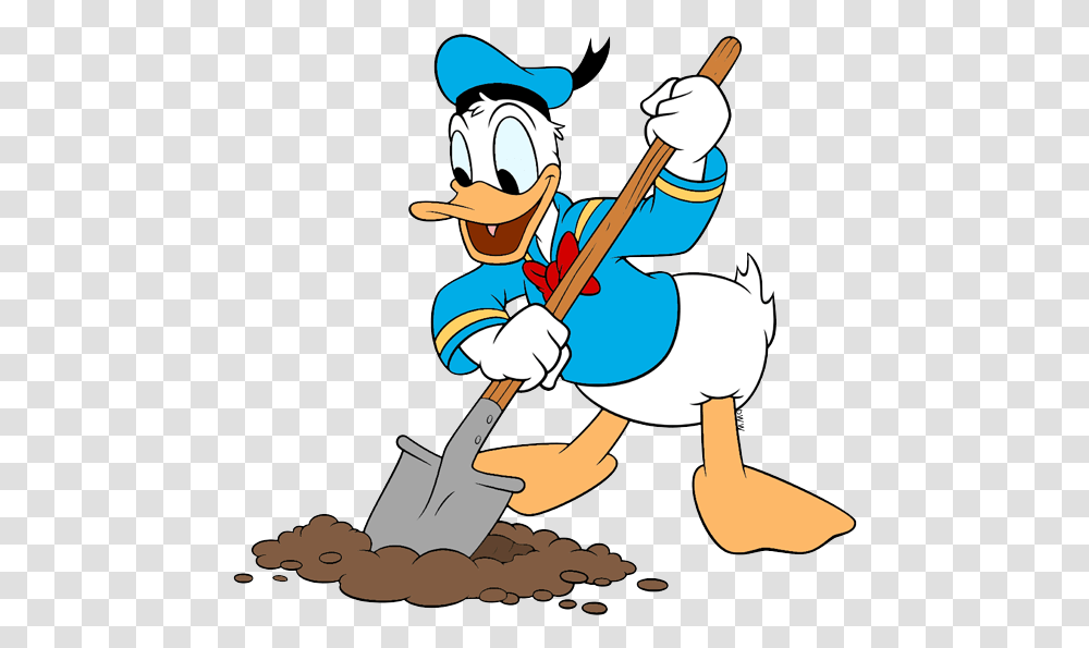 Dig Clipart Donald Duck With A Shovel, Tool, Costume Transparent Png
