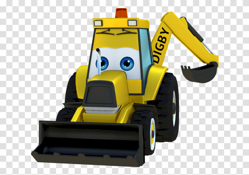 Digby The Larry London Bulldozer, Tractor, Vehicle, Transportation, Snowplow Transparent Png