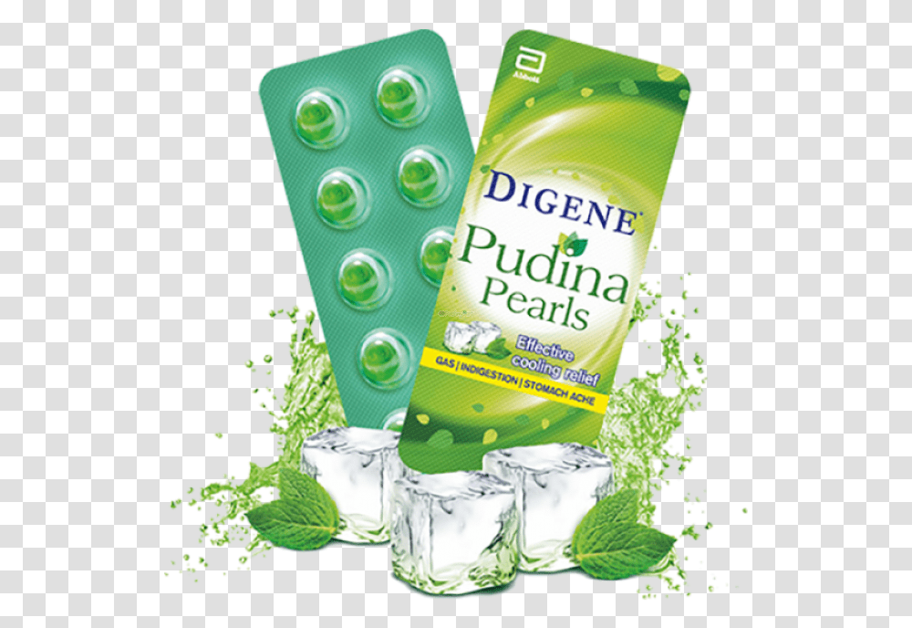 Digene Pudina Pearls, Bottle, Plant, Beverage, Drink Transparent Png