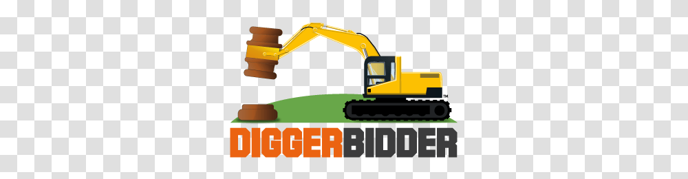 Digger Bidder, Tractor, Vehicle, Transportation, Bulldozer Transparent Png