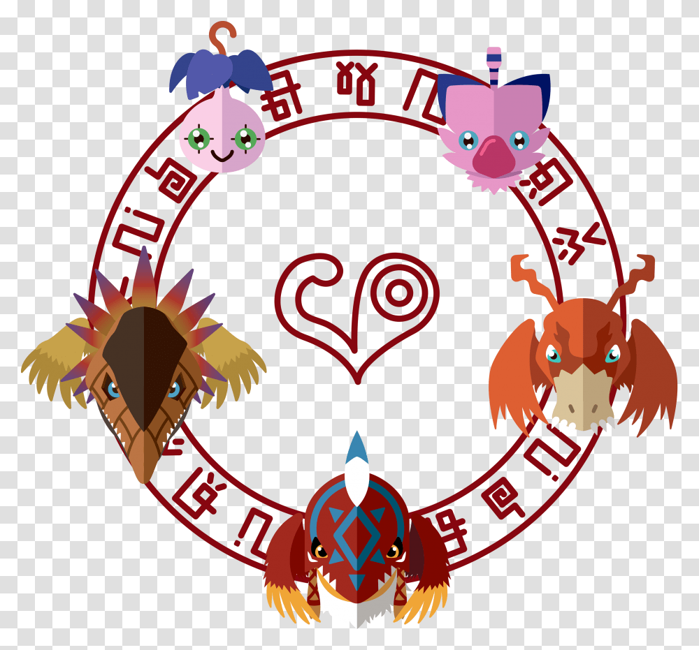 Digimon And Crest And Digimon, Heart, Circus Transparent Png