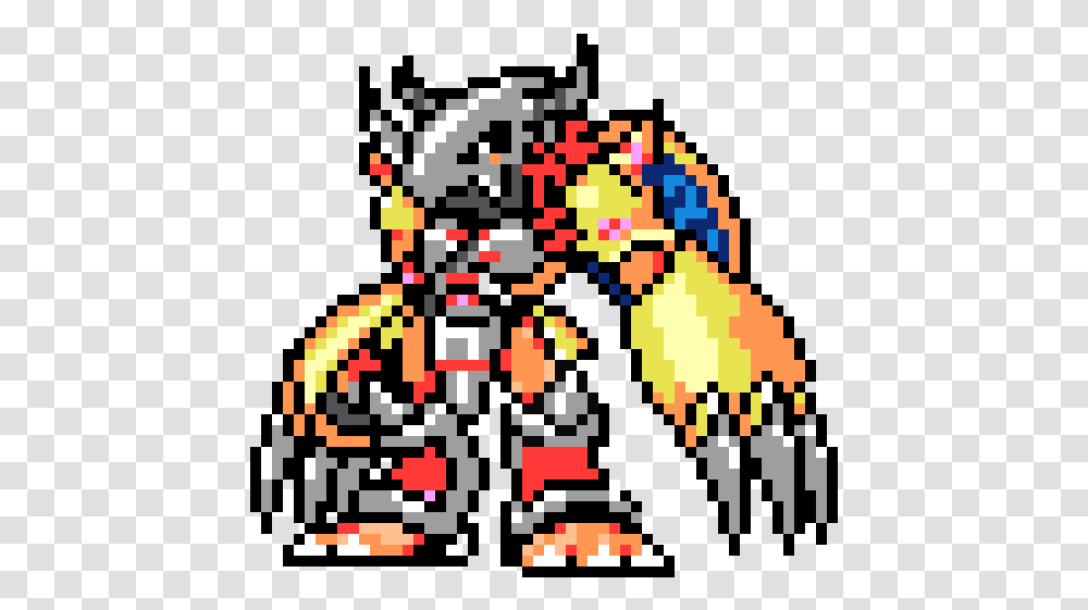 Digimon Pixel Art Wargreymon, Rug, Pac Man Transparent Png