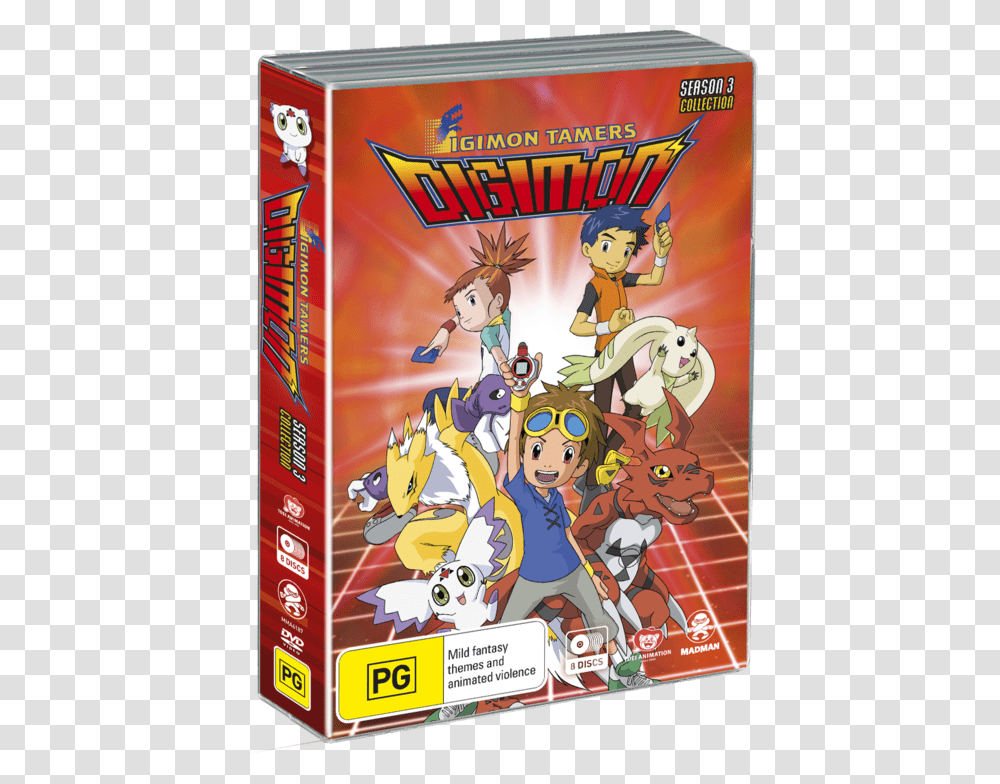 Digimon Tamers Dvd, Disk, Crowd, Person, Comics Transparent Png